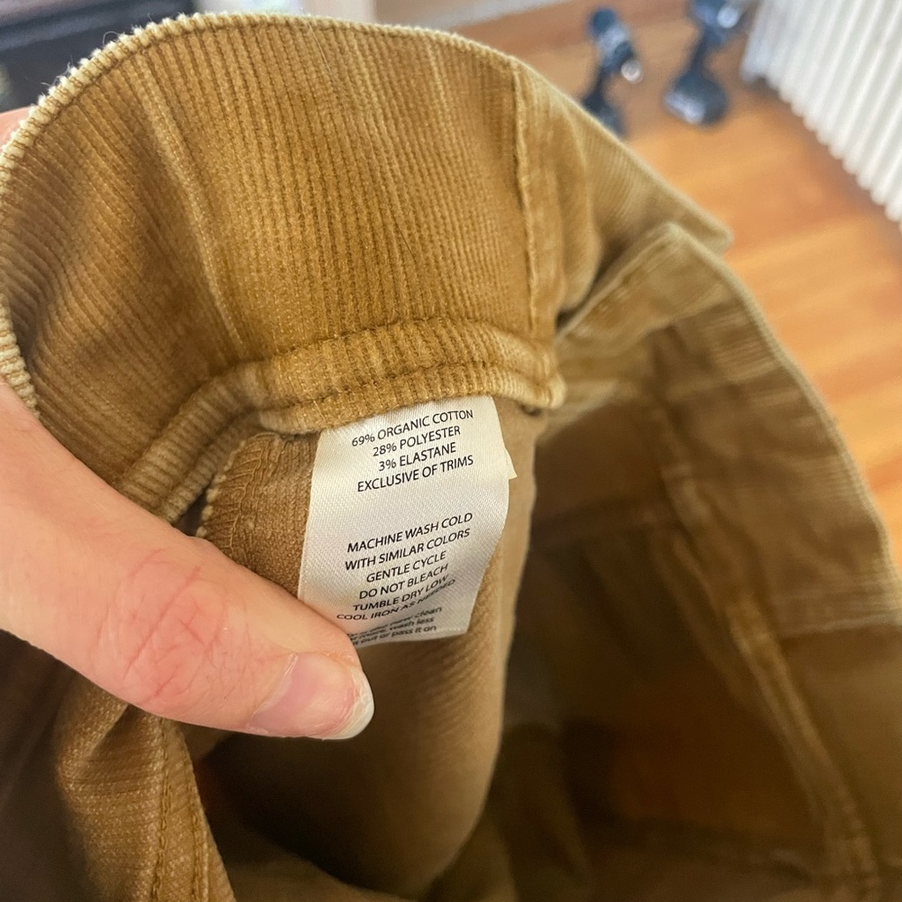 Toad&Co High Waist Corduroy Shorts in Mustard Brown - Picture 8 of 12